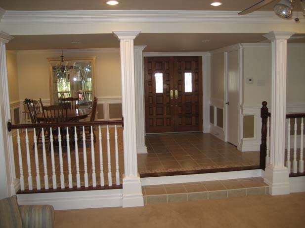 wainscotting and coffered ceilings