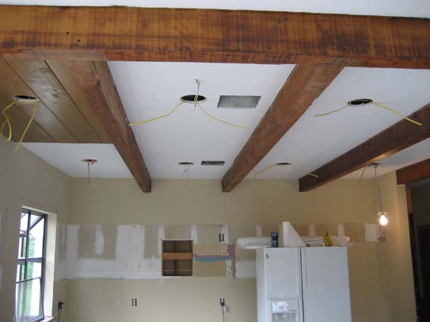 wainscotting and coffered ceilings
