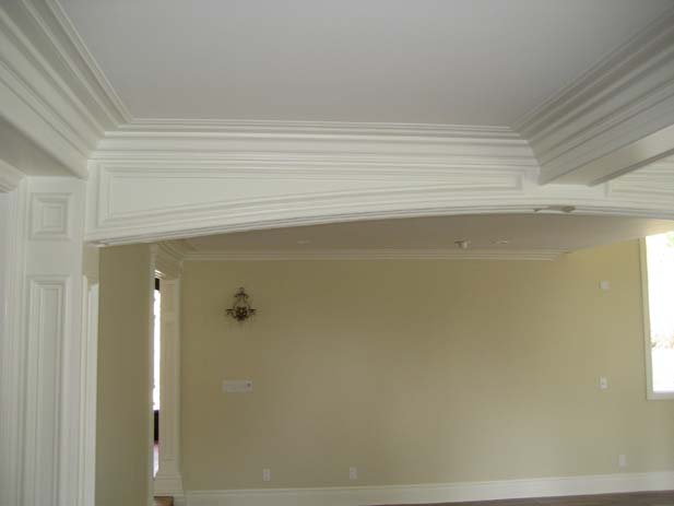 wainscotting and coffered ceilings