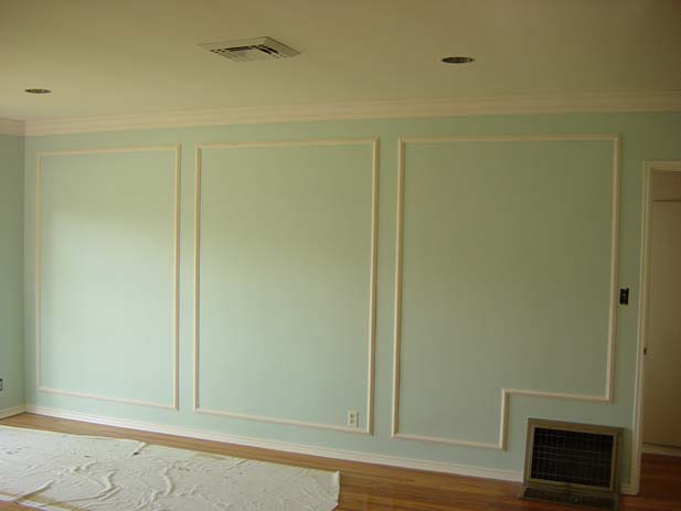 wainscotting and coffered ceilings