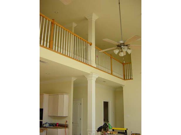 wainscotting and coffered ceilings
