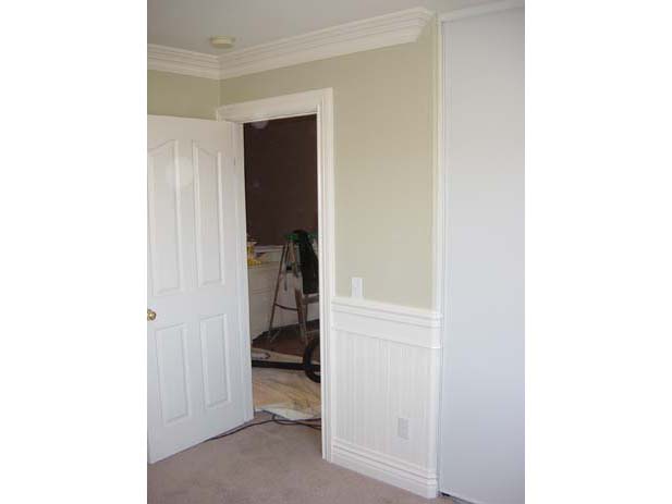 wainscotting and coffered ceilings