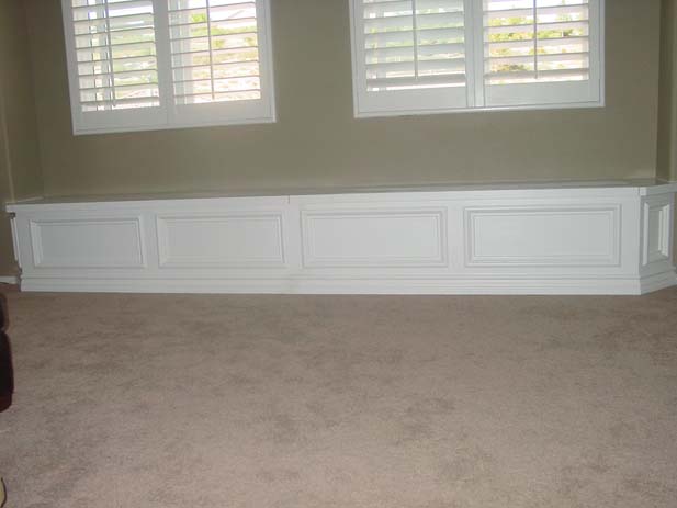 wainscotting and coffered ceilings