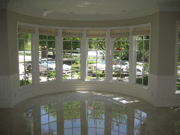 wainscotting and coffered ceilings