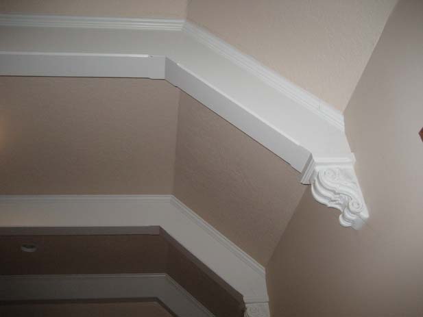 wainscotting and coffered ceilings